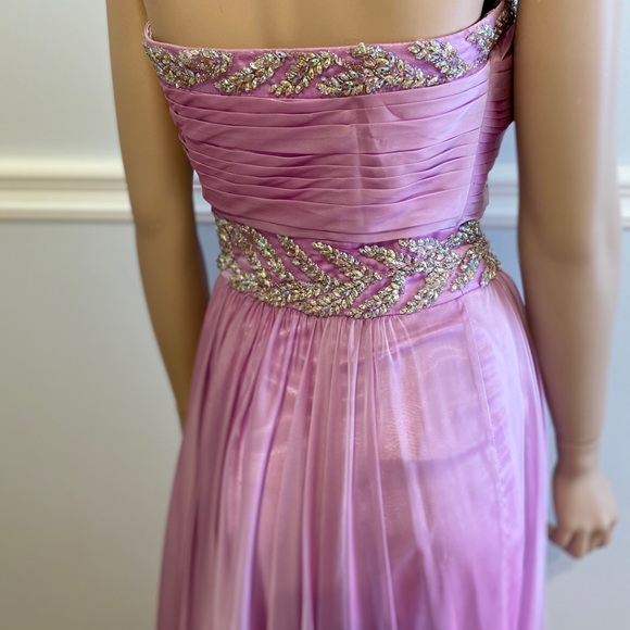La Femme lavender beaded prom gown size 00 - Picture 6 of 8